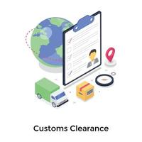 Customs Clearance Concepts vector