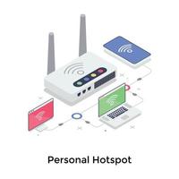 Personal Hotspot Concepts vector