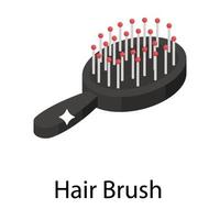 Trendy Hairbrush Concepts vector