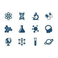 set of business logo design vector science icon