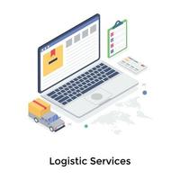 conceptos de servicios logísticos vector