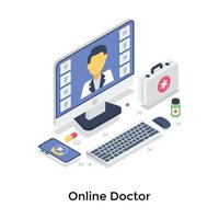 Online Doctor Concepts vector