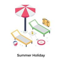 conceptos de vacaciones de verano vector
