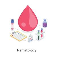 conceptos de hematología de moda vector