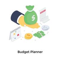 conceptos del planificador de presupuesto vector