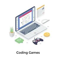 Coding Games Concepts vector