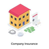 conceptos de seguros de empresa vector