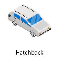 conceptos de hatchback de moda vector