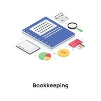 Trendy Bookkeeping Concepts vector