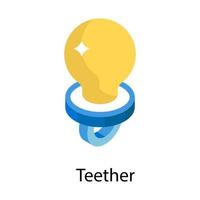 Trendy Teether Concepts vector