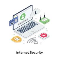 Internet Security Concepts vector