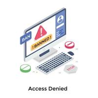 Access Denied Concepts vector