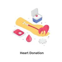 Heart Donation Concepts vector