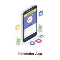 Reminder App Concepts vector