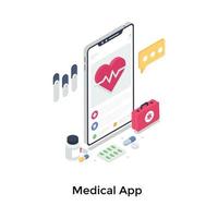 conceptos de aplicaciones médicas vector