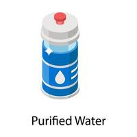conceptos de agua purificada vector