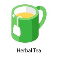 conceptos de té de hierbas vector