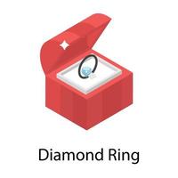 conceptos de anillo de diamantes vector