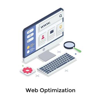 Web Optimization Concepts vector