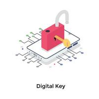 Digital Lock Concepts vector