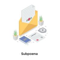 Trendy Subpoena Concepts vector