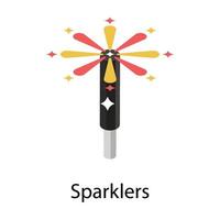 Trendy Sparkler Concepts vector