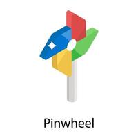 Trendy Pinwheel Concepts vector