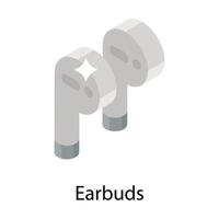 Trendy Earbuds Concepts vector