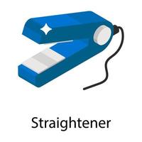 Trendy Straightener Concepts vector