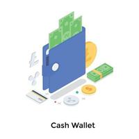 Cash Wallet Concepts vector