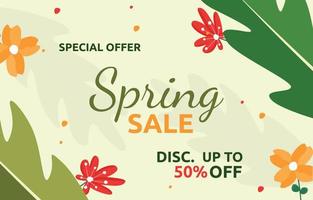 venta especial de primavera flor floral temporada marketing banner negocio vector