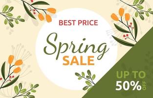 mejor precio primavera venta flor floral temporada marketing banner negocio vector