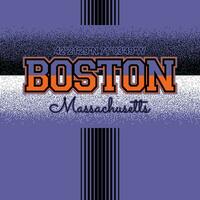 Boston Lettering hands typography graphic design in vector illustration.