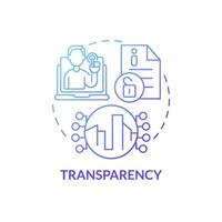 Transparency blue gradient concept icon. City infrastructure management. Public access to urban services information abstract idea thin line illustration. Vector isolated outline color drawing