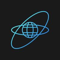 Satellite orbits and trajectories gradient vector icon for dark theme. Low, Medium, High Earth orbit. Thin line color symbol. Modern style pictogram. Vector isolated outline drawing