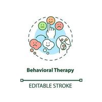 Behavioral therapy concept icon. Treatment for ADHD in adults abstract idea thin line illustration. Psychological counseling. Psychotherapy. Vector isolated outline color drawing. Editable stroke