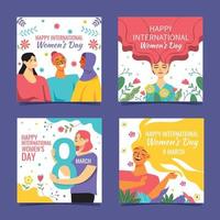 International Women's Day Social Media Posts vector