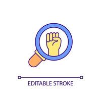 Strategy for challenge overcoming RGB color icon. Finding motivation. Coping strategy. Taking action. Isolated vector illustration. Simple filled line drawing. Editable stroke. Arial font used