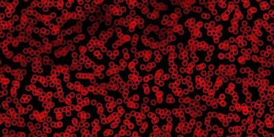Dark red vector background with spots.