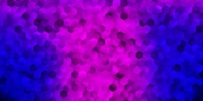 Light purple, pink vector backdrop with a batch of hexagons.