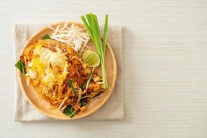 Pad Thai - stir fried noodles in Thai style with egg