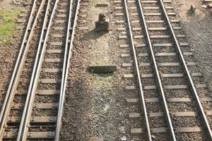 train platform at sunset in khilgao area photo