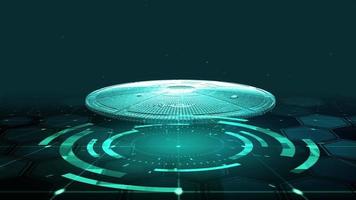 Hud das futuristische 3D-Science-Fiction-Ufo video