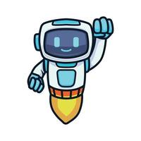 Robot cute mascot vector