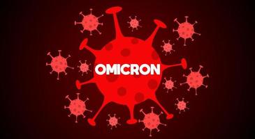 Omicron virus corona new variant illustration vector