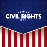 plantilla de tema del día de los derechos civiles vector