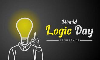 World Logic Day theme banner vector