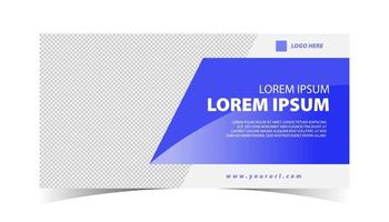 Gradient purple vector horizontal web banner template