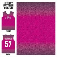 plantilla de patrón abstracto vectorial de diseño de jersey que se muestra en la parte delantera y trasera para equipos de fútbol, baloncesto, ciclismo, béisbol, voleibol, carreras, etc. vector