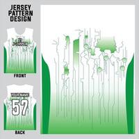 plantilla de patrón abstracto vectorial de diseño de jersey que se muestra en la parte delantera y trasera para equipos de fútbol, baloncesto, ciclismo, béisbol, voleibol, carreras, etc. vector